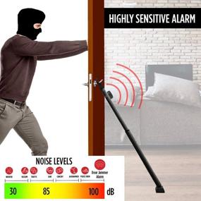 img 2 attached to 🚪 Enhanced Home Security: Guard Dog Security Door Jammer - Adjustable 2-in-1 Door Knob Jammer & Sliding Patio Door Security Bar with 40 Unique Adjustments (Black w/Alarm)