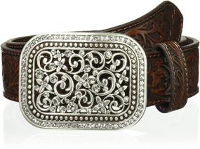 img 1 attached to 👩 ARIAT Women's Scroll Embossed Belt with Buckle