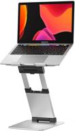 🖥️ tounee laptop stand: ergonomic sit-to-stand riser with adjustable height up to 21" - ventilated aluminum stand for macbook and laptops 10-17 logo