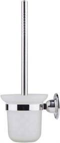 img 4 attached to 🚽 Stainless Steel Wall-Mounted Toilet Brush with Anti-Slip Handle - White Holder for Bathroom Accessories, Cleaning Brush included