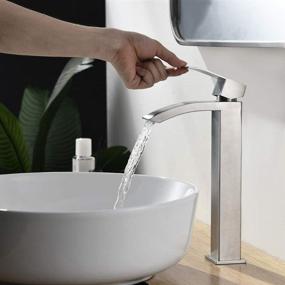 img 1 attached to Bathroom Vessel Faucet YDT006 Brushed Nickel