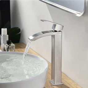 img 2 attached to Bathroom Vessel Faucet YDT006 Brushed Nickel