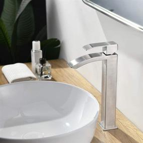 img 3 attached to Bathroom Vessel Faucet YDT006 Brushed Nickel