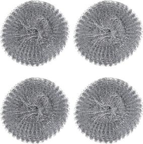 img 1 attached to Ram-Pro 4-Pack Heavy-Duty Steel Wool BBQ Grill Cleaning Pads