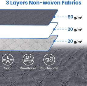 img 2 attached to Efficient Fab Totes 6-Pack: Foldable Blanket Storage Bags & Containers with Lids – Organize Bedroom, Closet, Clothing, Comforter, Sweater, Grey