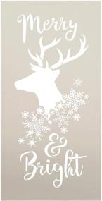 img 4 attached to ❄️ Merry and Bright Reindeer Snowflake Word Art Stencil - STCL2026 - by StudioR12 (7x14)