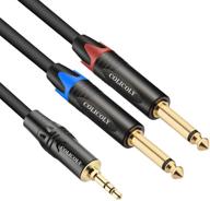 🎧 colicoly 1/8 stereo to dual 1/4 mono cable, 3.5mm trs to dual 1/4" ts stereo breakout cable - 6.6ft" - optimized product name: "colicoly 1/8 stereo to dual 1/4 mono cable, 3.5mm trs to dual 1/4" ts stereo breakout cable - 6.6ft logo