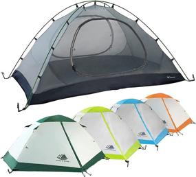 img 4 attached to 🏕️ Hiking in Style: Hyke & Byke Yosemite 1 and 2 Person Backpacking Tents with Footprint - Lightweight Two Door Dome Camping Tent