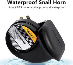 img 1 attached to 🐌 Waterproof Electric Snail Siren Horn Speaker - 115DB 510Hz 12V Air Horn for Motorcycle, Auto, Car, Scooter