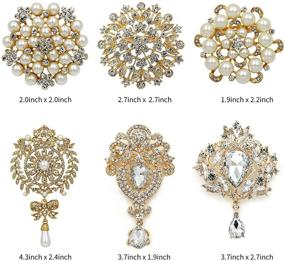 img 3 attached to WeimanJewelry Crystal Rhinestones Wedding Bouquets Sewing