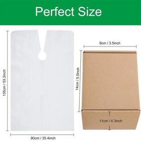 img 2 attached to Disposable Capes for Salon - Iusmnur 20 Pcs Plastic Shampoo Barber Cape to Protect Clients & Salon Chair from Hair Dye - Self-Adhesive Disposable Hair Cutting Cape for Barber and Home (36x55 Inch)