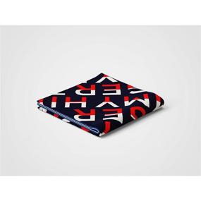 img 1 attached to 🩲 Tommy Hilfiger 36x70 Red Diagonal Cotton Beach Towel