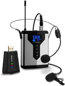 img 4 attached to Bietrun Wireless USB 2in1 Lavalier Lapel Microphone + Headset System | 98 Ft Range, Rechargeable | Windows, Mac, Linux Compatible | for Zoom, YouTube, Recording, Streaming | Computer, PC, Laptop, Desktop
