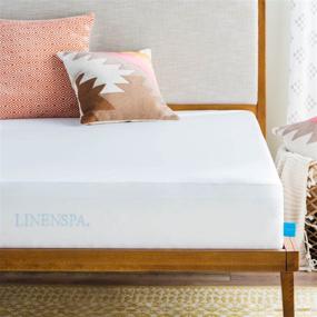 img 3 attached to 🛏️ Linenspa Premium Smooth Waterproof Mattress Protector for King Size Beds - Vinyl Free Waterproof Mattress Cover in White