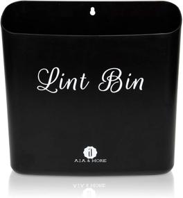 img 4 attached to Laundry Room Lint Holder Bin (Matte Black) by A.J.A. & MORE - Magnetic Strip Waste Storage Bin - Laundry Room Decor, Organization, and Lint Collection - for Dryer, Washer, Laundry Basket, or Wall Mount