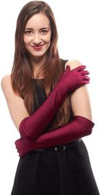 img 3 attached to 🌈 Dazzling Rainbow Matte Satin Gloves: The Perfect Women's Accessories for Special Occasions