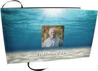 🌊 oceanic themed cremation urns: elegant funeral guest books for celebration of life & memorial service logo