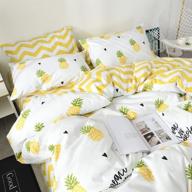 🍍 pineapple pattern pillowcases: premium cotton pillow covers for kids, 2 piece set, fade resistant, all seasons, yellow (20×26) logo