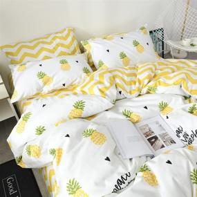 img 1 attached to 🍍 Pineapple Pattern Pillowcases: Premium Cotton Pillow Covers for Kids, 2 Piece Set, Fade Resistant, All Seasons, Yellow (20×26)