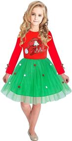 img 3 attached to 🎄 Sunny Fashion Girls Christmas Sleeve Dresses: Festive Girls' Clothing Collection