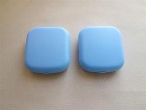 img 2 attached to 👀 Portable Contact Lens Case Kit with Mirror, Compact Travel Storage Box for Contacts - 2 Pack (Blue)