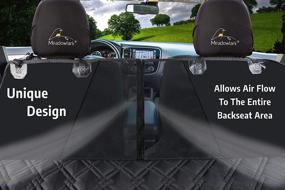 img 1 attached to 🐶 Meadowlark Premium Dog Seat Covers: Enhanced Mesh Design for Complete Car Protection - Including Doors, Headrests, and Backseat. Zippered Side Flap, Waterproof Pet Seat Cover with Seat Belt Accessory & Bonus 2 Headrest Protectors.