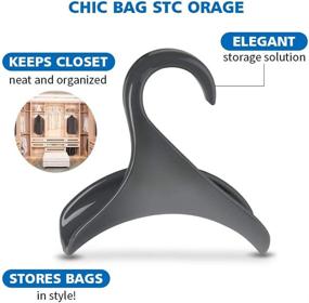 img 2 attached to Purse Hanger Hook Bag Rack Holder - Handbag Hanger Organizer Storage - Over The Closet Rod Hanger for Storing and Organizing Purses, Backpacks, Satchels, Crossovers, Handbags, Tote (2 Pack)