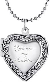 img 1 attached to Latigerf Sunshine Necklace Engraving Pendant