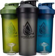 🥤 hydra cup 3 pack - extra large 45-ounce shaker bottle with dual blenders for protein mixing logo