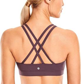 img 4 attached to CRZ YOGA Wirefree Strappy Black Logo Women's Clothing and Lingerie, Sleep & Lounge