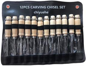 img 3 attached to Chiyuehe Professional Wood Carving Chisel Set - 12 Piece Sharp Woodworking Tools with Carrying Case - Perfect for Beginners