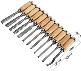 img 2 attached to Chiyuehe Professional Wood Carving Chisel Set - 12 Piece Sharp Woodworking Tools with Carrying Case - Perfect for Beginners