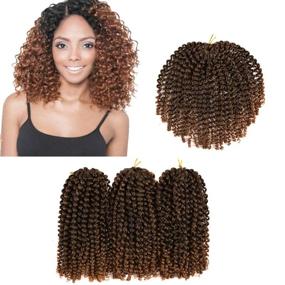 img 4 attached to Bundles Marlybob Crochet Synthetic Extensions Hair Care