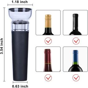 img 3 attached to 🍷 3 PACK Wine Stoppers with Vacuum Pump - Reusable Silicone Bottle Sealer caps for Wine Saver