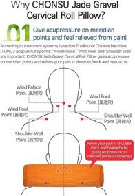 img 2 attached to 🌿 Чонсуок ожерелье из нефритового гравия: охлаждающее облегчение для головы и шеи, массажная терапия для грыжи диска, поддержка для шеи на акпрессуре, размер Queen - длинный и низкий.