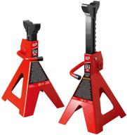 🔴 высокоточные большие опорные стойки torin t41202 из стали: 12 тонн (24 000 фунтов), красные, комплект из 2 штук логотип