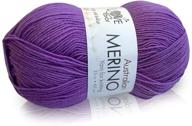 🧶 premium merino wool yarn: soft, 95% merino yarn, perfect for knitting & crochet, 3.5 oz, 437 yards – love-favor from russia (light violet) logo