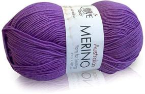 img 1 attached to 🧶 Premium Merino Wool Yarn: Soft, 95% Merino Yarn, Perfect for Knitting & Crochet, 3.5 OZ, 437 Yards – Love-Favor from Russia (Light Violet)