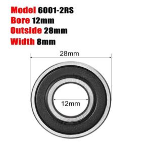 img 3 attached to 🔧 Donepart 6001 2RS 12x28x8mm Bearings with Pre-Lubrication