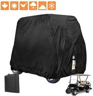 🏌️ waterproof golf cart cover for 4 passengers - fits ez go, club car, yamaha carts - sunproof & dustproof - 112 inch logo