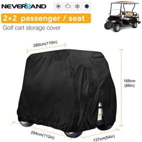 img 3 attached to 🏌️ Waterproof Golf Cart Cover for 4 Passengers - Fits EZ GO, Club Car, Yamaha Carts - Sunproof & Dustproof - 112 inch