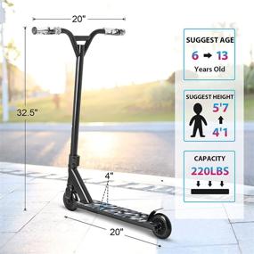 img 2 attached to 🛴 VOKUL Pro Scooter for Kids Boys Girls Teens Up 6 Years - Freestyle Tricks Stunt Scooter - High Performance Gift for Skatepark Street Tricks