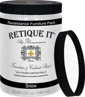 🎨 renaissance diy retique it chalk furniture paint, 32 oz (quart), 01 snow - enhanced for seo logo