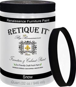 img 4 attached to 🎨 "Renaissance DIY Retique It Краска для мебели из качественных ингредиентов, 32 унции (Кварта), 01 Снег - Улучшена для SEO