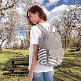 img 3 attached to Imyth Upgraded Causal Canvas Backpack: Elevate Your Carrying Experience