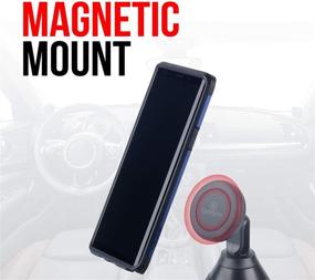 img 1 attached to 📲 Magnetic Car Phone Holder Mount - Universal Cup Holder Mount for Any Size Phone - iPhone 12/11 Pro/XR, Samsung S10/Note 9/S8 Compatible