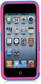 img 1 attached to iPod Touch Protective Cover Case: Dual-Layer Heavy Duty Ultra Slim Matte Perforated 💙 Rugged Design | Apple iPod Touch 6th Gen 5th Gen | Blue on Pink