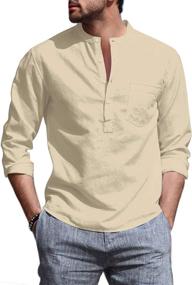 img 3 attached to 👕 Stylish JINIDU Cotton Hippie Shirts: V Neck Comfort and Chic Fashion