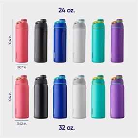 img 1 attached to 🍶 Owala Twist 32-Ounce Insulated Stainless Steel Water Bottle - BPA-Free for Sports and Travel (Smooshed Blueberry)