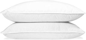 img 4 attached to 🛌 2-Pack Queen/Medium Support Manchester Mills Down Dreams Classic Pillows